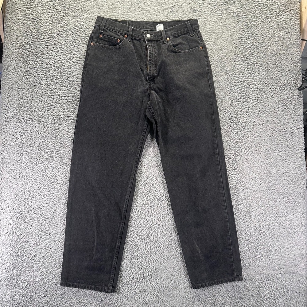 Vintage Levi's 550 Jeans Mens 36x32 Black Cotton Denim Straight Relaxed Retro